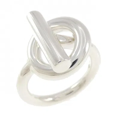 Pre-owned Hermes Silver 925 Band Ring ()