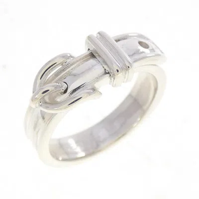 Pre-owned Hermes Silver 925 Band Ring ()