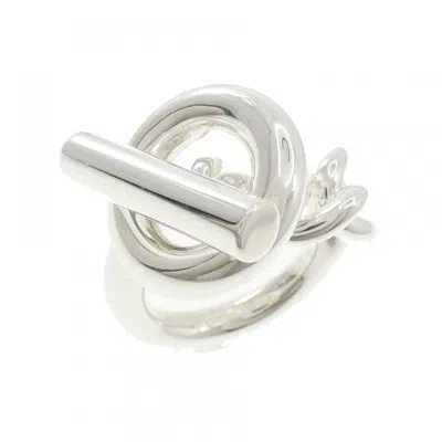 Pre-owned Hermes Silver 925 Band Ring ()