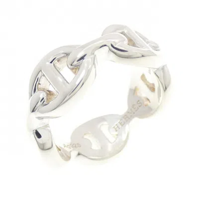 Pre-owned Hermes Silver 925 Band Ring ()
