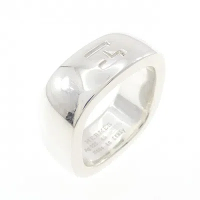 Pre-owned Hermes Silver 925 Band Ring ()
