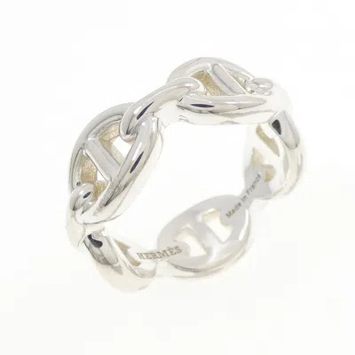 Pre-owned Hermes Silver 925 Band Ring ()