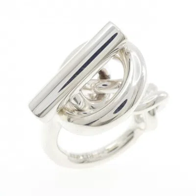 Pre-owned Hermes Silver 925 Band Ring ()