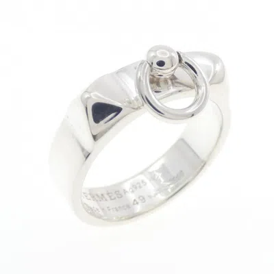 Pre-owned Hermes Silver 925 Band Ring ()