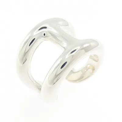 Pre-owned Hermes Silver 925 Band Ring ()