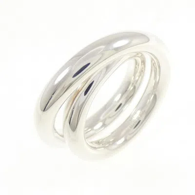 Pre-owned Hermes Silver 925 Band Ring ()