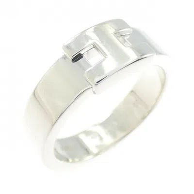 Pre-owned Hermes Silver 925 Band Ring ()