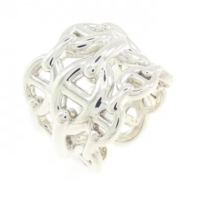 Pre-owned Hermes Silver 925 Band Ring ()