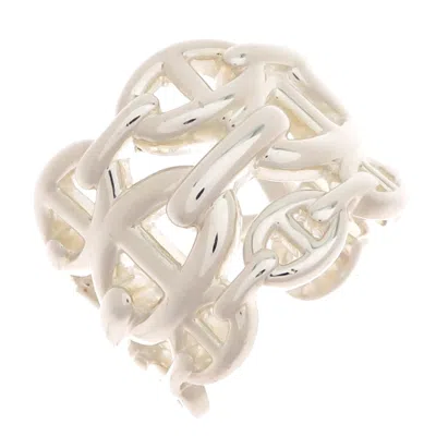 Pre-owned Hermes Silver 925 Band Ring ()
