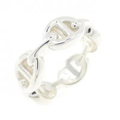 Pre-owned Hermes Silver 925 Band Ring ()
