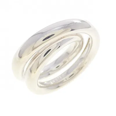 Pre-owned Hermes Silver 925 Band Ring ()