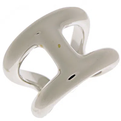 Pre-owned Hermes Silver 925 Band Ring ()