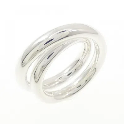 Pre-owned Hermes Silver 925 Band Ring ()
