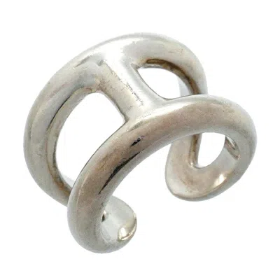 Pre-owned Hermes Silver 925 Band Ring ()