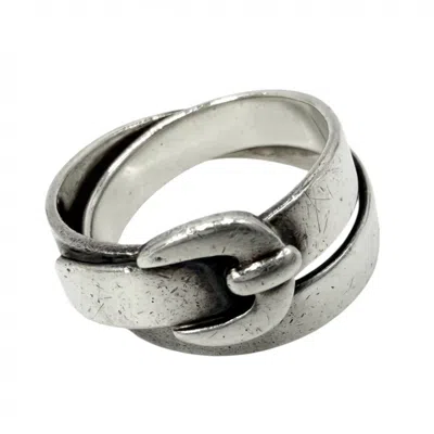 Pre-owned Hermes Silver 925 Band Ring ()