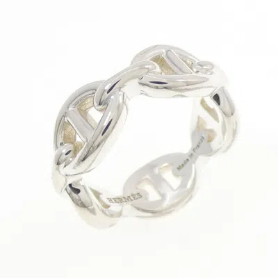 Pre-owned Hermes Silver 925 Band Ring ()