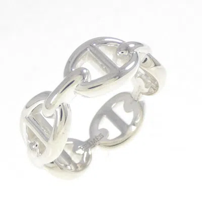 Pre-owned Hermes Silver 925 Band Ring ()