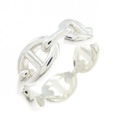 Pre-owned Hermes Silver 925 Band Ring ()