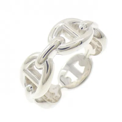 Pre-owned Hermes Silver 925 Band Ring ()