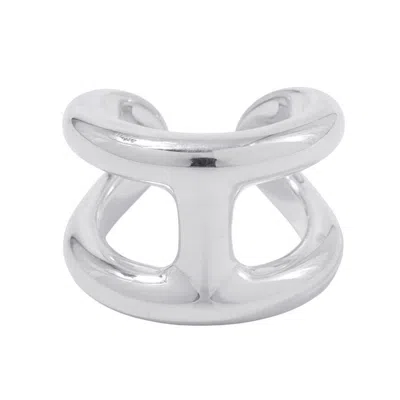 Pre-owned Hermes Silver 925 Band Ring ()