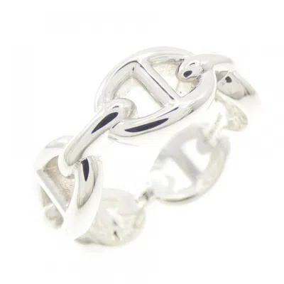 Pre-owned Hermes Silver 925 Band Ring ()