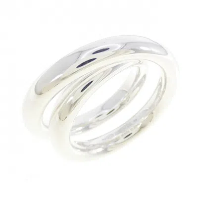 Pre-owned Hermes Silver 925 Band Ring ()