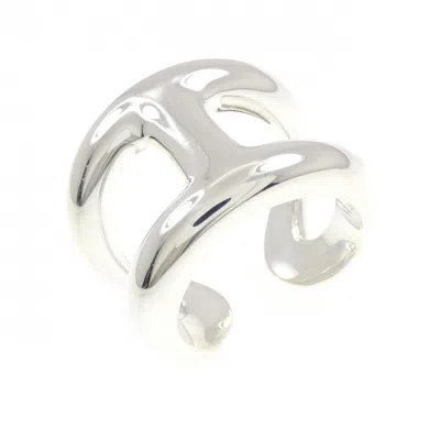 Pre-owned Hermes Silver 925 Band Ring ()