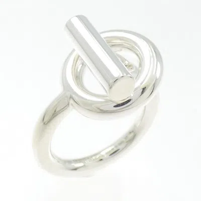 Pre-owned Hermes Silver 925 Band Ring ()