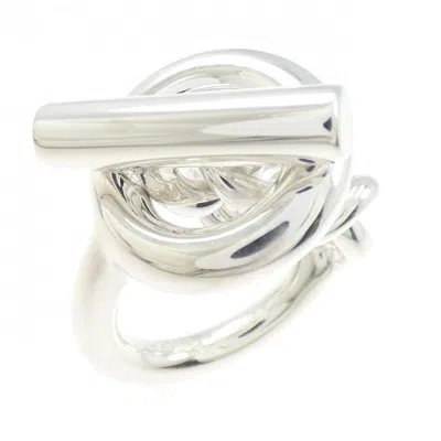 Pre-owned Hermes Silver 925 Band Ring ()
