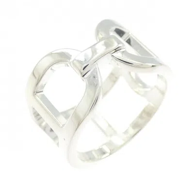 Pre-owned Hermes Silver 925 Band Ring ()