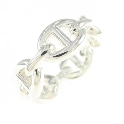 Pre-owned Hermes Silver 925 Band Ring ()
