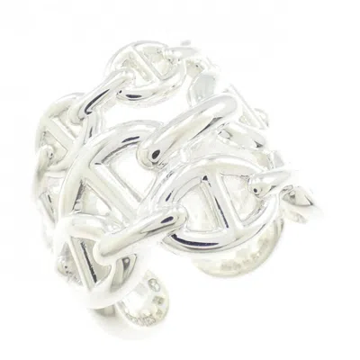 Pre-owned Hermes Silver 925 Band Ring ()