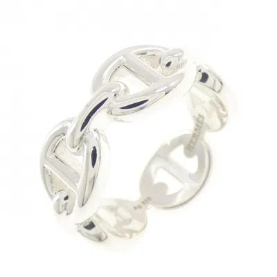 Pre-owned Hermes Silver 925 Band Ring ()