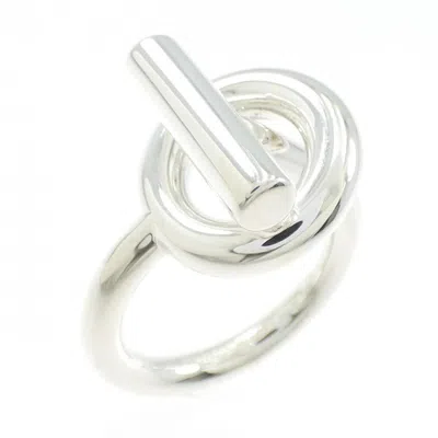Pre-owned Hermes Silver 925 Band Ring ()