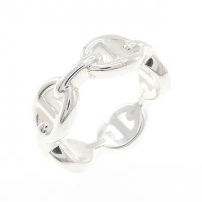 Pre-owned Hermes Silver 925 Band Ring ()