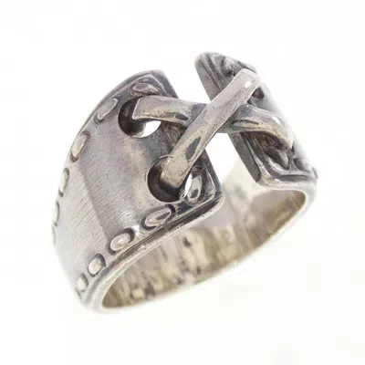 Pre-owned Hermes Silver 925 Band Ring ()