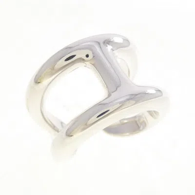 Pre-owned Hermes Silver 925 Band Ring ()