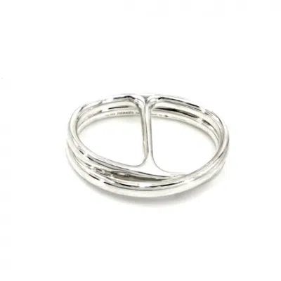 Pre-owned Hermes Silver 925 Band Ring ()