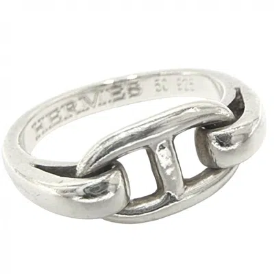 Pre-owned Hermes Silver 925 Band Ring ()