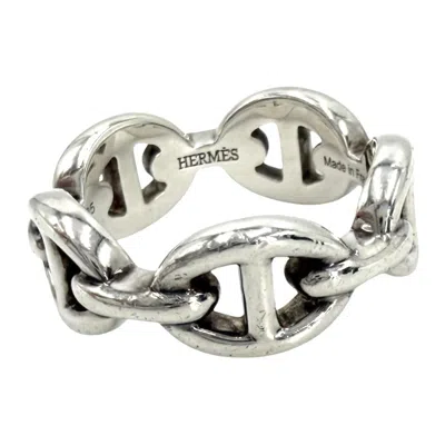 Pre-owned Hermes Silver 925 Band Ring ()