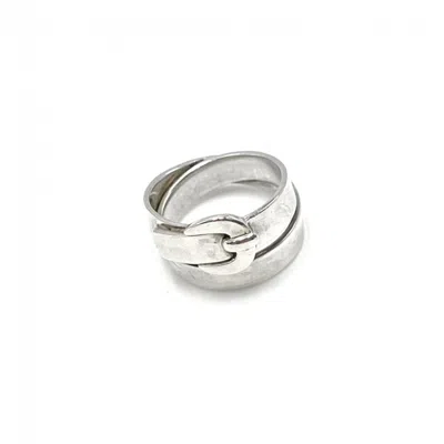 Pre-owned Hermes Silver 925 Band Ring ()
