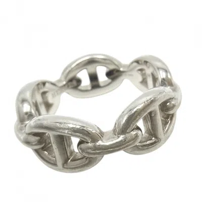 Pre-owned Hermes Silver 925 Band Ring ()