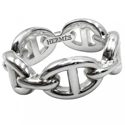 Pre-owned Hermes Silver 925 Band Ring ()