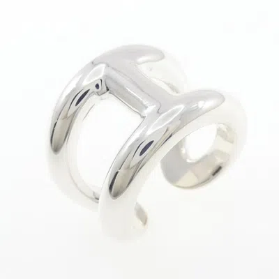 Pre-owned Hermes Silver 925 Band Ring ()