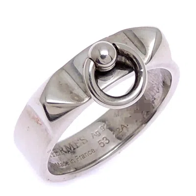 Pre-owned Hermes Silver 925 Band Ring ()