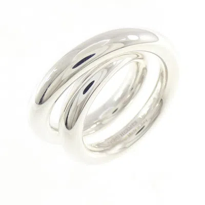 Pre-owned Hermes Silver 925 Band Ring ()