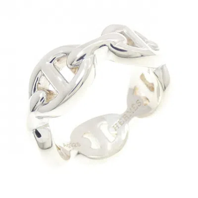 Pre-owned Hermes Silver 925 Band Ring ()