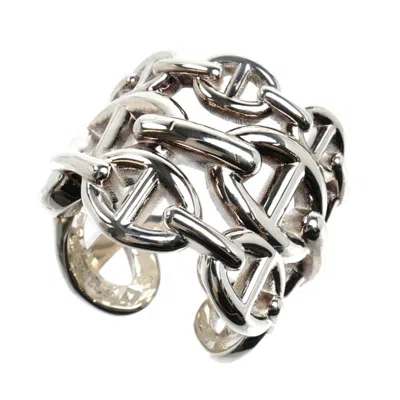 Pre-owned Hermes Silver 925 Band Ring ()