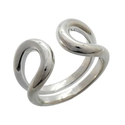 Pre-owned Hermes Silver 925 Band Ring ()