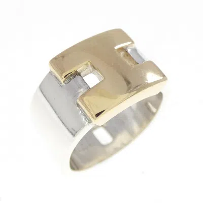 Pre-owned Hermes Silver Band Ring ()